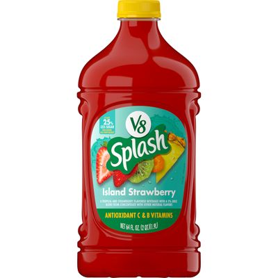 V8 Splash Island Strawberry Flavored Juice Beverage, 64 fl oz Bottle