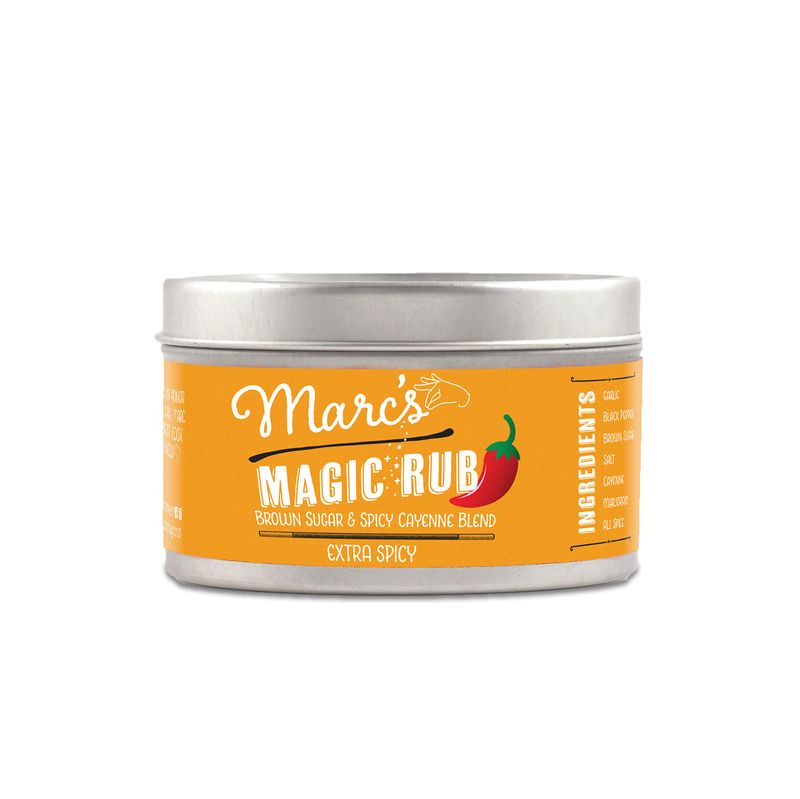 Marc&#39;s Magic Rub, Sweet &amp; Extra Spicy Dry Rub Perfect for BBQ, Chicken, Shrimp, Salmon, Vegetables. Gluten Free, No MSG, No Preservatives. 3 Ounce