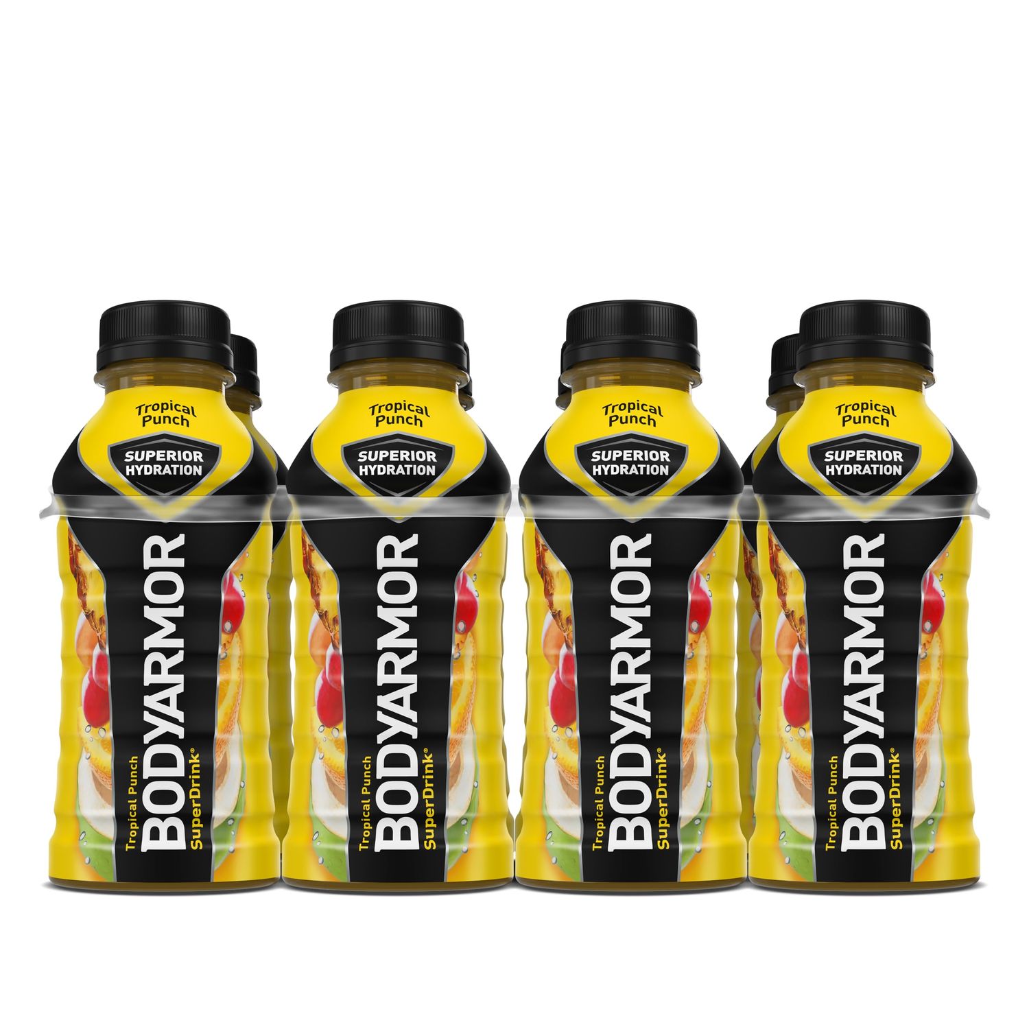 BODYARMOR Sports Drink Sports Beverage, Tropical Punch, Coconut Water Hydration, Natural Flavors With Vitamins, Potassium-Packed Electrolytes, Perfect For Athletes, 12 Fl Oz (Pack of 8)