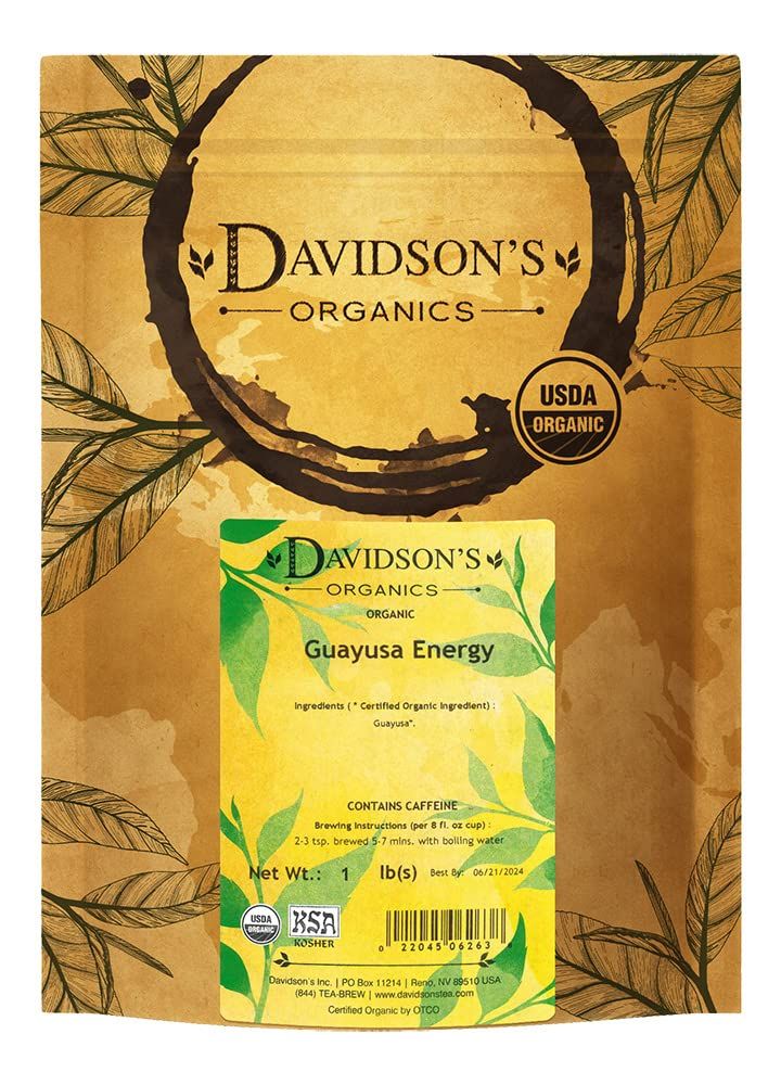 Davidson&#39;s Organics, Guayusa Energy, Loose Leaf Tea, 16-Ounce Bag