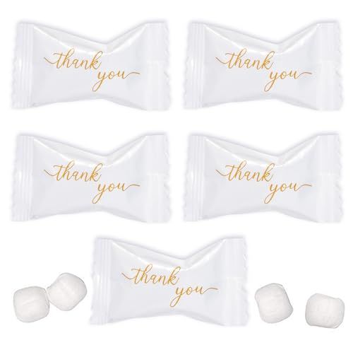 Gift Boutique Thank You Butter Mints Candy Bags 100 Count Individually Wrapped Gold Thank You Mint Candies 13 Oz For Anniversary Wedding