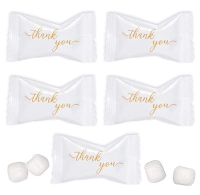 Gift Boutique Thank You Butter Mints Candy Bags 100 Count Individually Wrapped Gold Thank You Mint Candies 13 Oz For Anniversary Wedding