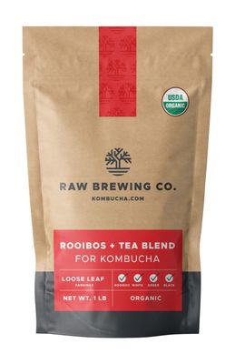 Kombucha.com Certified Organic Loose Leaf Tea - Kombucha Brewing Blends (Rooibos + Mixed Tea Blend, 8 Ounce). Makes up to 25 gallons.