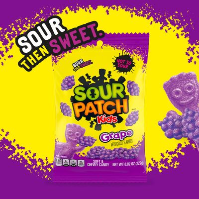 SOUR PATCH KIDS Grape Soft &amp; Chewy Candy, 8.02 oz