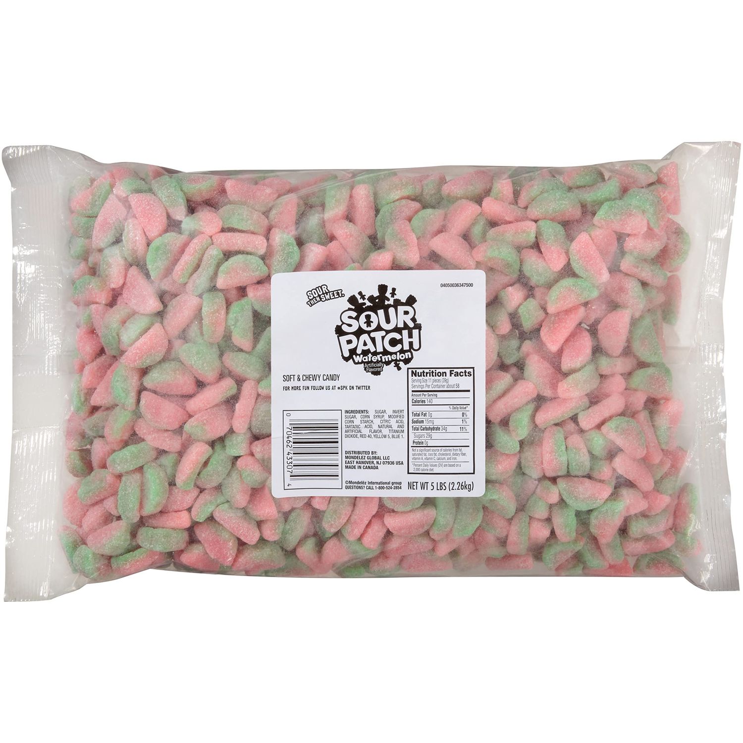 SOUR PATCH KIDS Watermelon Soft &amp; Chewy Candy, Bulk Candy, 5 lb