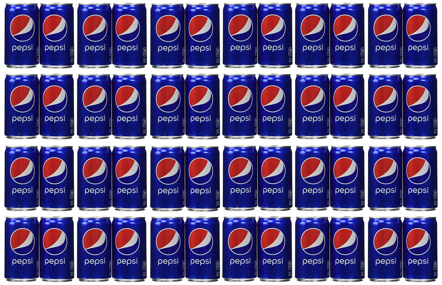 Pepsi Cola Soda 7.5oz Mini Cans 3/8 Packs (24 Cans)
