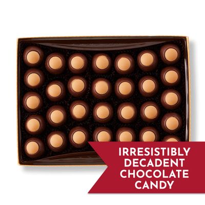 Fannie May, Milk Chocolate Holiday Gifts, Peanut Butter Truffles, Chocolate Gift Box, 11 oz