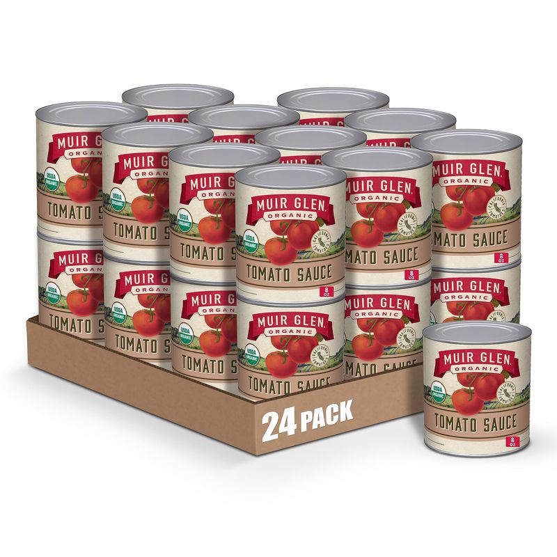 Muir Glen Vine Sweetened Organic Tomato Sauce, 8 oz (Pack of 24)