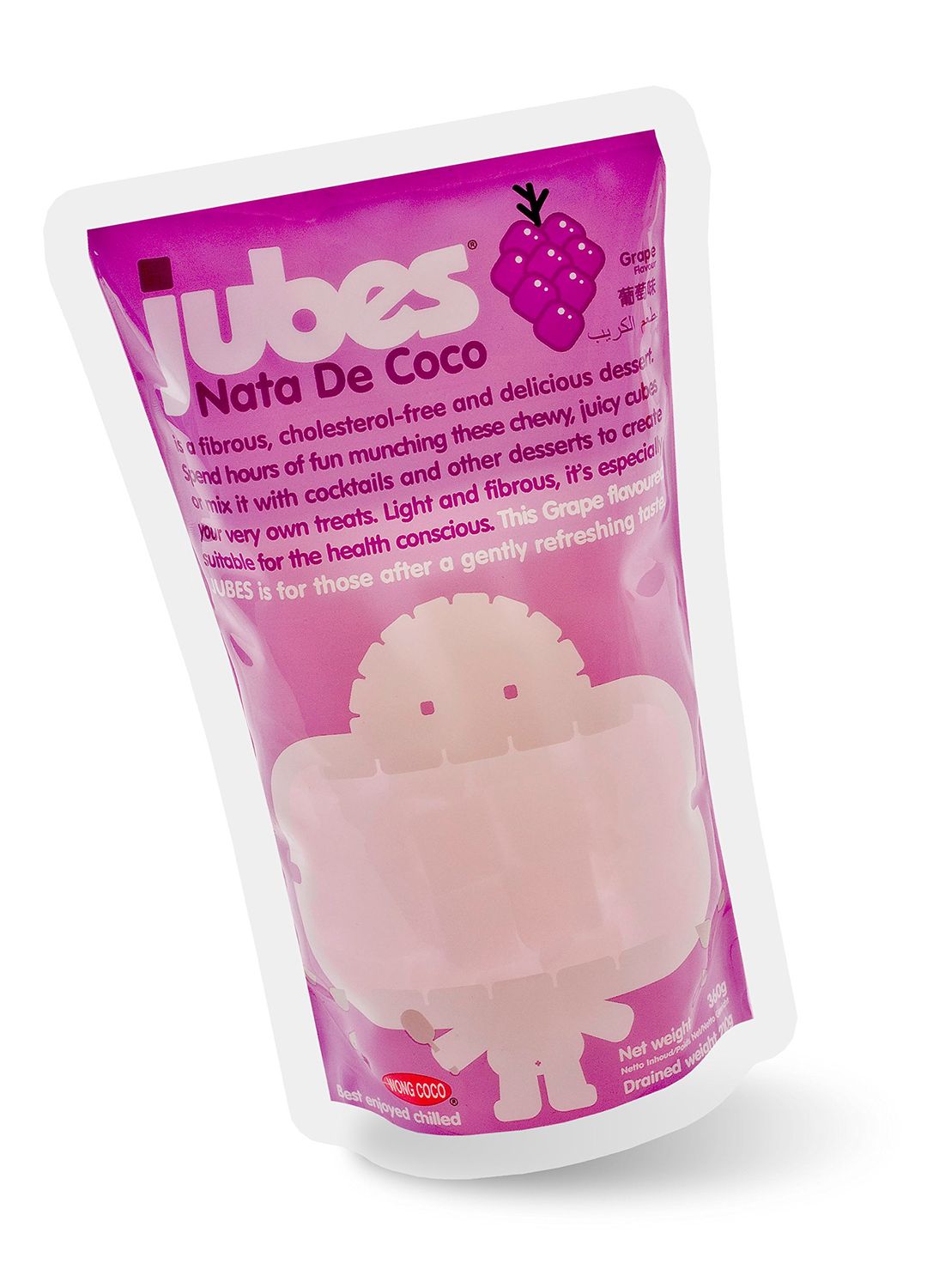 Jubes Nata De Coco, Grape, Pack of 6