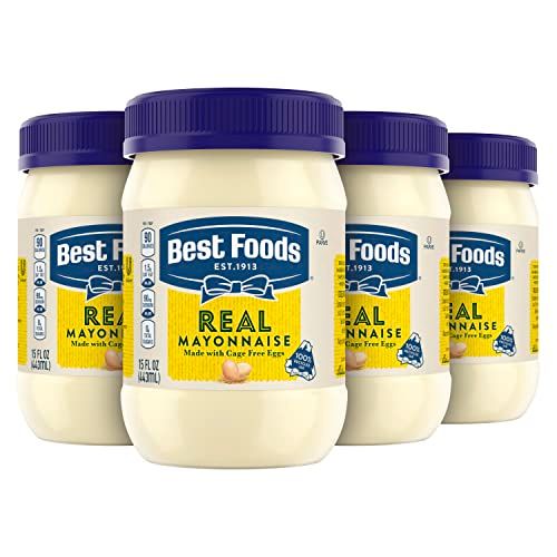 Best Foods Real Mayonnaise Creamy Condiment for Simple Meals Mayonnaise Sandwich Spread 15 oz, Pack of 4
