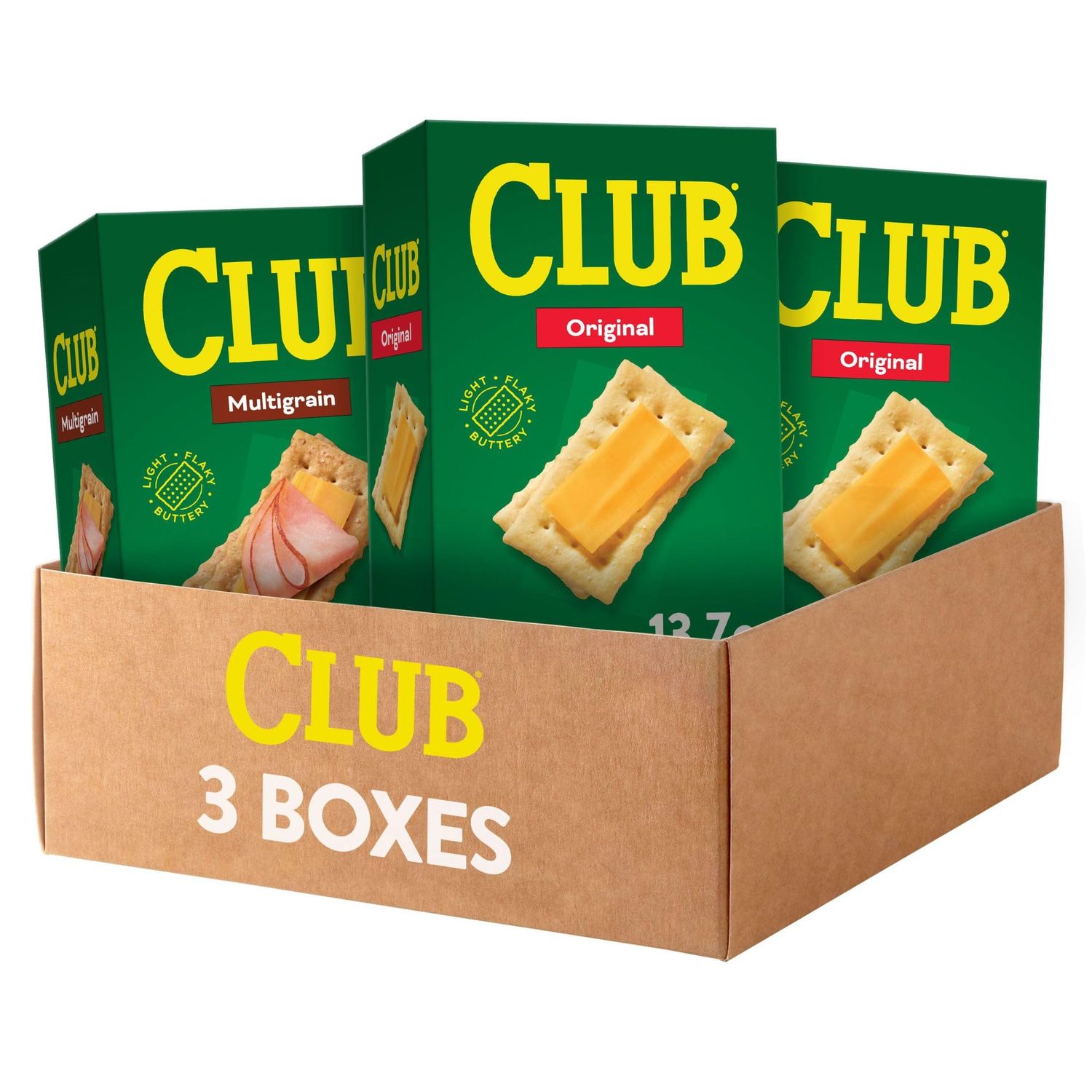 Club Crackers, Lunch Snacks, Snack Crackers, Variety Pack (3 Boxes)