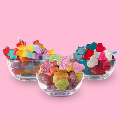 Katjes Plant Based Sour, Rainbow, Love & Stars Gummy Candy Variety Pack - Flavored Gummy Snacks - Palm Oil Free Candy - No Animal Gelatin - No High Fructose Corn Syrup, 4.9oz, 3 Pack