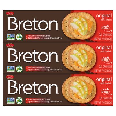 Breton Original Crackers 7 Ounce Pack of 3