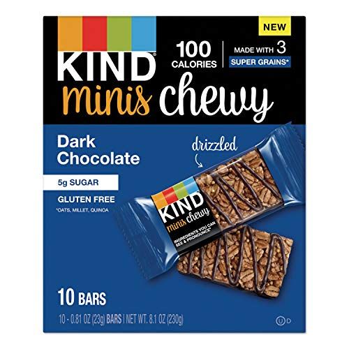 KIND 27896 Minis Chewy, Dark Chocolate, 0.81 oz,10/Pack