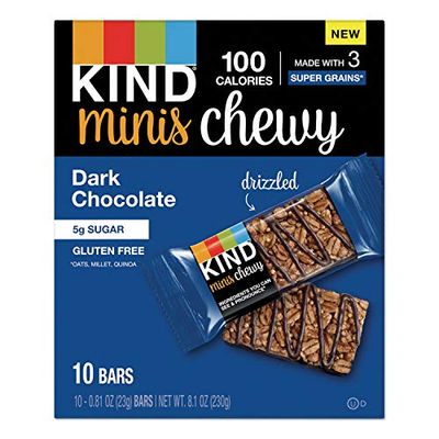 KIND 27896 Minis Chewy, Dark Chocolate, 0.81 oz,10/Pack