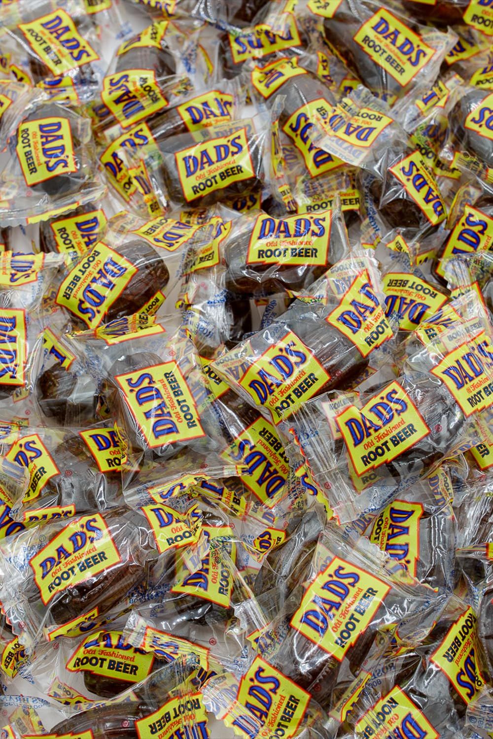 DAD&#39;S ROOT BEER BARRELS Hard Candy 2 lb - Bulk Caramels Bag, Old Fashioned Candies, Original Flavor, Individually Wrapped (100 Pieces)