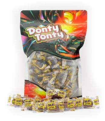 DAD'S ROOT BEER BARRELS Hard Candy 2 lb - Bulk Caramels Bag, Old Fashioned Candies, Original Flavor, Individually Wrapped (100 Pieces)