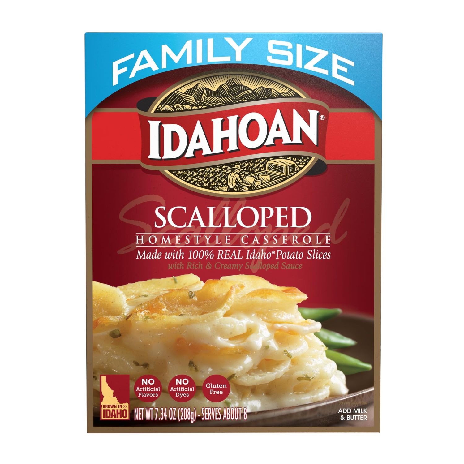 Idahoan Scalloped Homestyle Casserole Family Size, 7.34 oz (Pack of 10)