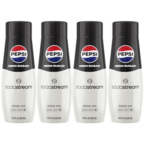 SodaStream Pepsi Zero Sugar Beverage Mix (440ml, Pack of 4)