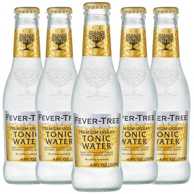 Fever Tree Premium Indian Tonic Water - Premium Quality Mixer and Soda - Refreshing Beverage for Cocktails &amp; Mocktails 200ml Bottle