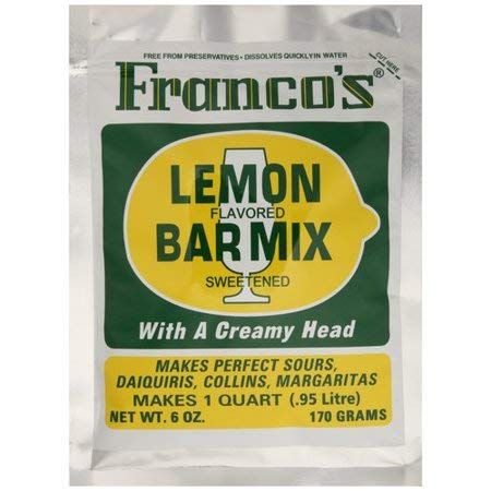 Cocktail Mix Franco&#39;s Lemon Bar Mix 6 Oz.single Pouch/ 1 Quart
