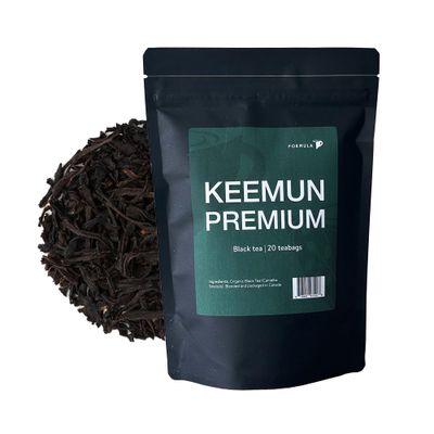 Keemun Premium Tea by Tea Formula | 20 Organic Pyramid Teabags | Organic Black Tea | Creamy, Floral, Malty | High Caffeine