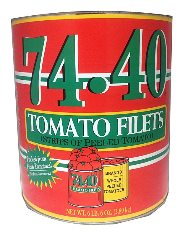 Stanislaus, 74-40 Tomato Filets (Strips of Peeled Tomatoes), 102 oz