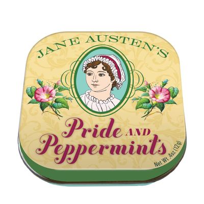 The Unemployed Philosophers Guild Jane Austen Pride and Peppermints Breath Mints, 1 Tin, Net Wt .4oz (12g)