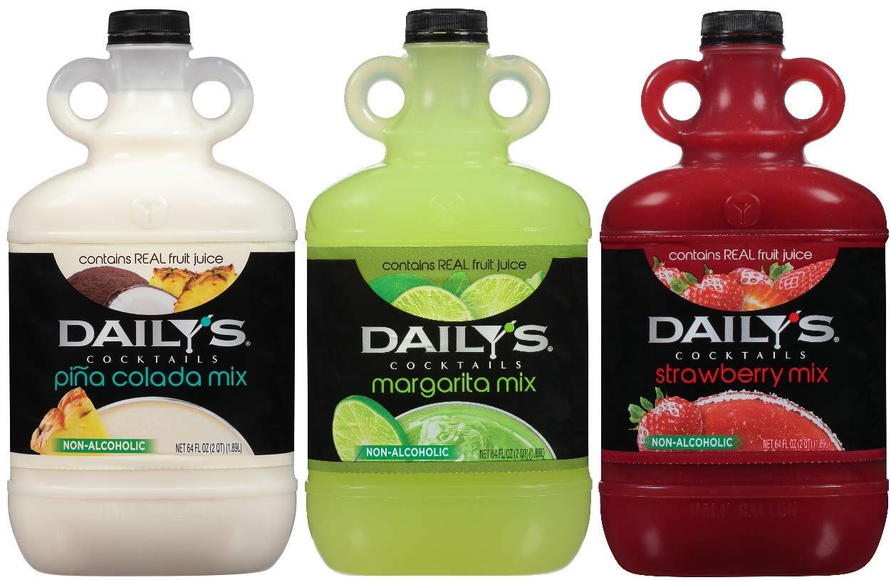 Daily&#39;s Cocktail Mix, Pina Colada / Margarita / Strawberry, 64 Oz Each (Pack of 3)