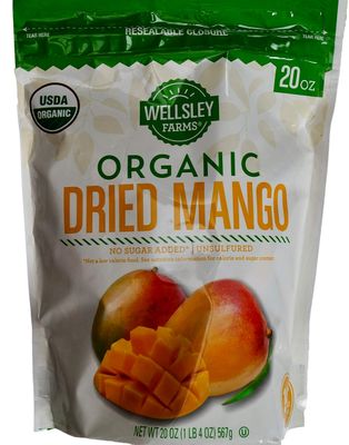 Wellsley Farms USDA Organic Dried Mango Unsulfured Gluten Free, 20 Ounce