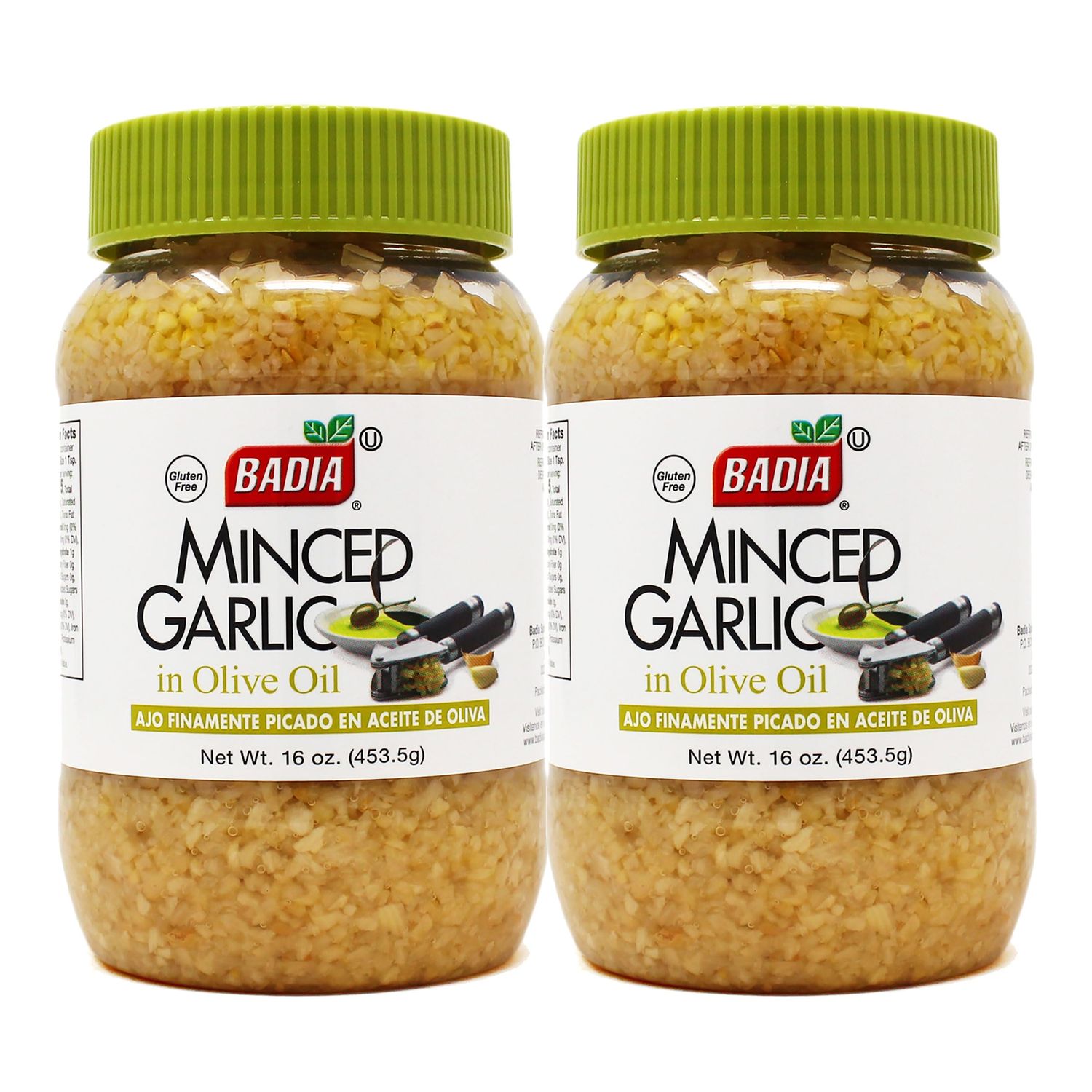 Badia Minced Garlic in Olive Oil, 16 oz - Palatize Pack of 2