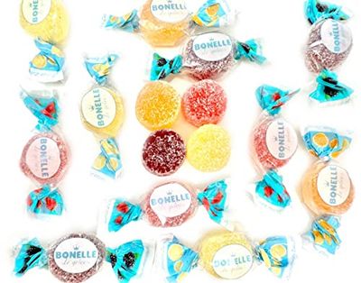 SweetGourmet Sugar-Free Bonelle Italian Jellies | Mandarin, Lemon, Strawberry, Blackberry | 1 Pound