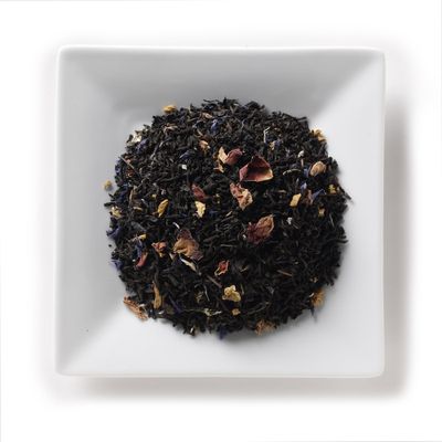 Mahamosa Mango Tropical Passion Tea 2 oz - Loose Leaf Flavored Black Tea Blend (with black tea, flavoring, rose blossoms, sunflower blossoms, cornflower blossoms)