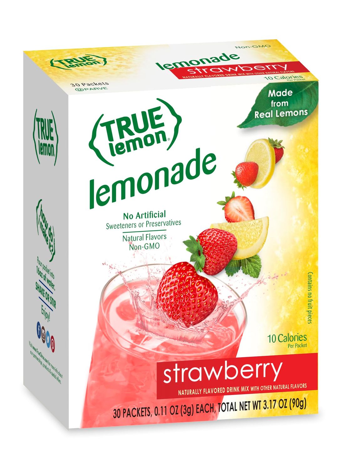 True Lemon Strawberry Lemonade Water Enhancer Drink Mix (30 Count)