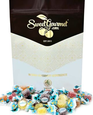 SweetGourmet Sugar-Free Bonelle Italian Jellies | Mandarin, Lemon, Strawberry, Blackberry | 1 Pound