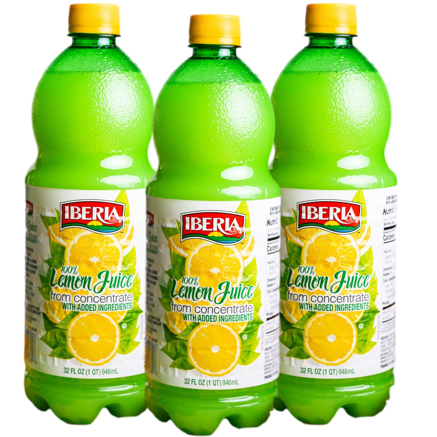 Iberia 100% Lemon Juice, 32 Ounce (Pack of 3)