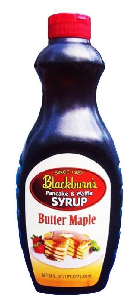 Blackburn-Made Syrup 24oz Bottle (Pack of 3) (Choose Flavor Below) (Butter Maple Flavored)