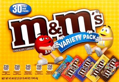 M&amp;M's Chocolate Variety Pack 30 Full Size Packs