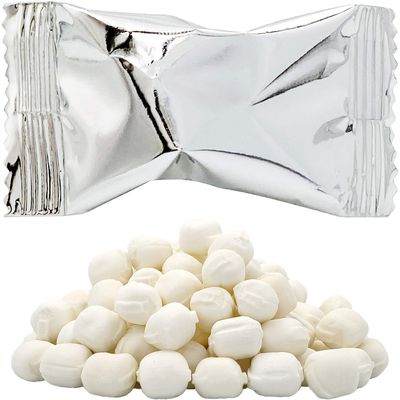 The Dreidel Company Metallic Silver Buttermints, After Dinner Mints, Fat-Free, Individually Wrapped (110 Pieces)