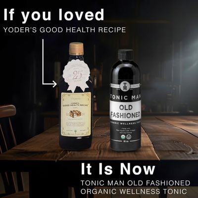 Tonic Man Old Fashioned Organic Wellness Herbal Tonic Made with Raw Apple Cider Vinegar Organic Herbs and Spices Energize Body | Immunity Booster Non-GMO 16oz Bottle (Pack of 2)