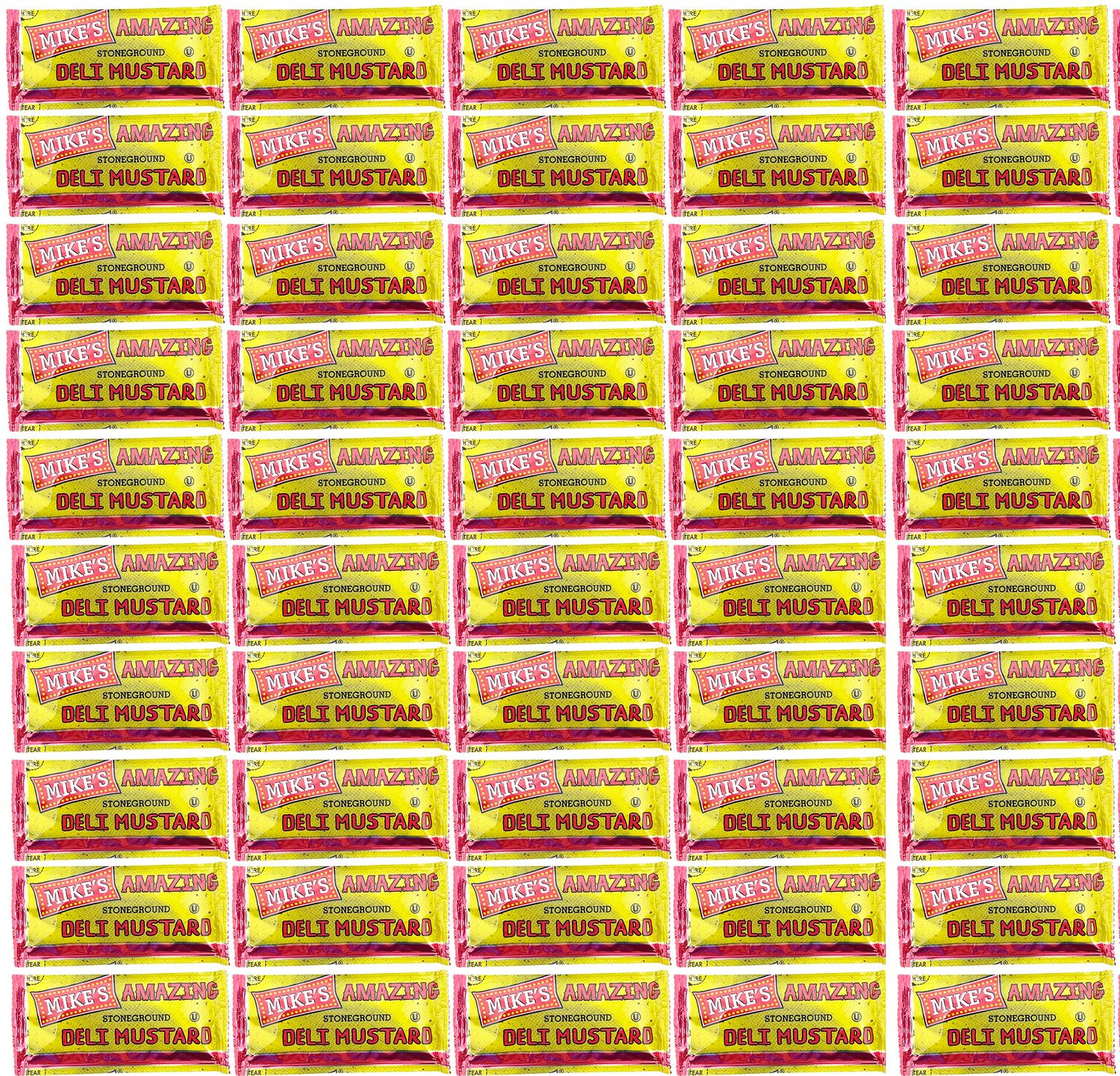 Crait Mike&#39;s Amazing Deli Mustard Packets 50 Pack Mustard Packets, Condiment Packets Bulk, Individually Wrapped Condiments, Deli Mustard Packets