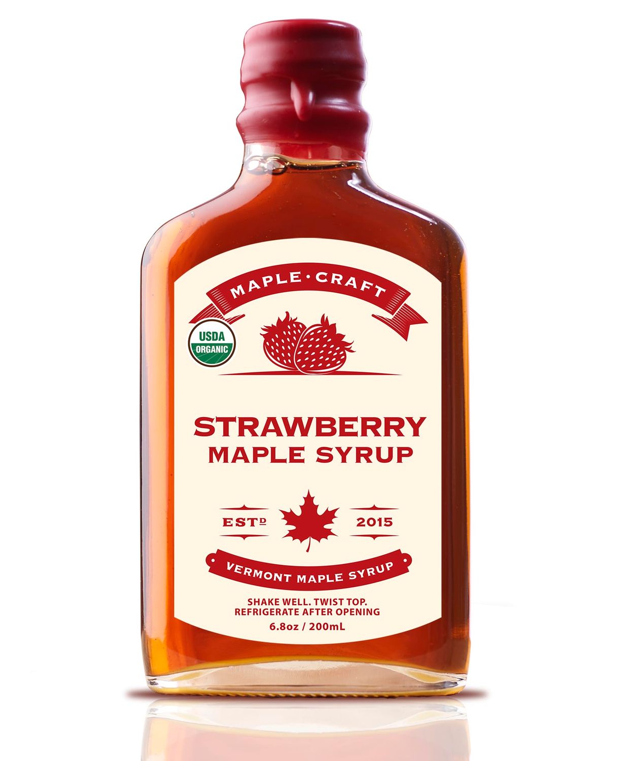 Maple Craft Foods, Strawberry Vermont Maple Syrup (Organic)