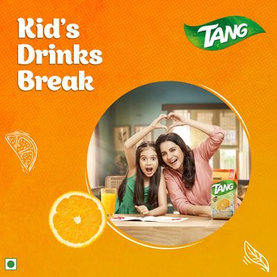 Tang Orange Instant Drink Mix, 100 gm Pack - India