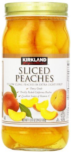 Kirkland Sliced Peaches, 24 Ounce (Pack of 4)