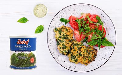 Sadaf Sabzi Polo - Dried Herbs Mix Sabzi Polo - Persian Spices for Cooking and Food Flavoring - Natural Herb Mix - Kosher - 2 Oz Can