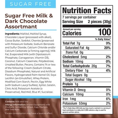 Asher's Sugar Free Chocolate Candy Assortment - Kosher, Keto, Milk &amp; Dark Chocolates (15 pieces, 8 oz.)