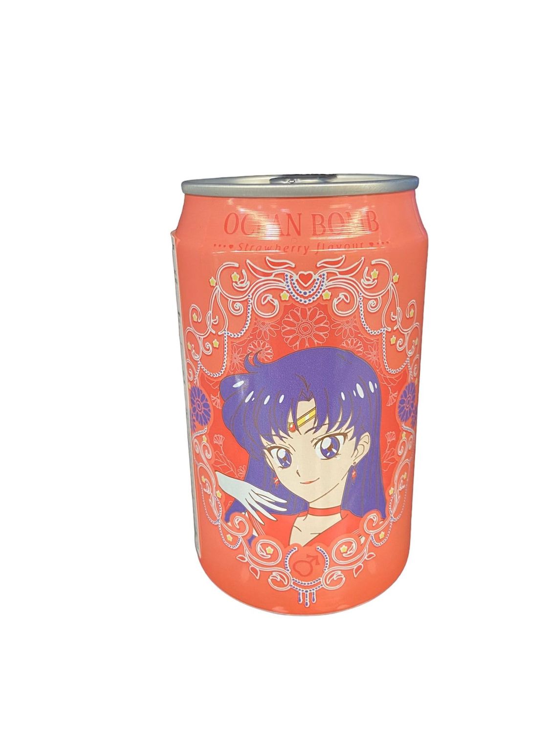 Ocean Bomb Sailor Mars Strawberry Flavor Soda Sparkling Water. Carbonated Beverage. Refreshing Drink. Manga. Anime. Collectible - 11.1 Oz (pack of 1)