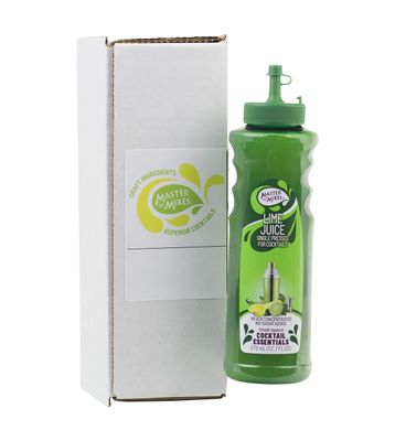 Master of Mixes Cocktail Essentials Single Pressed Lime Juice, 375 ML Bottle (12.7 Fl Oz), Individually Boxed