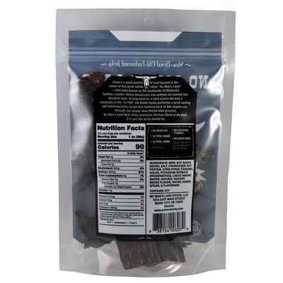 No Mans Land MILD Beef Jerky High Protein Low Calorie Low Carb Beef Snack 3.0oz Bag