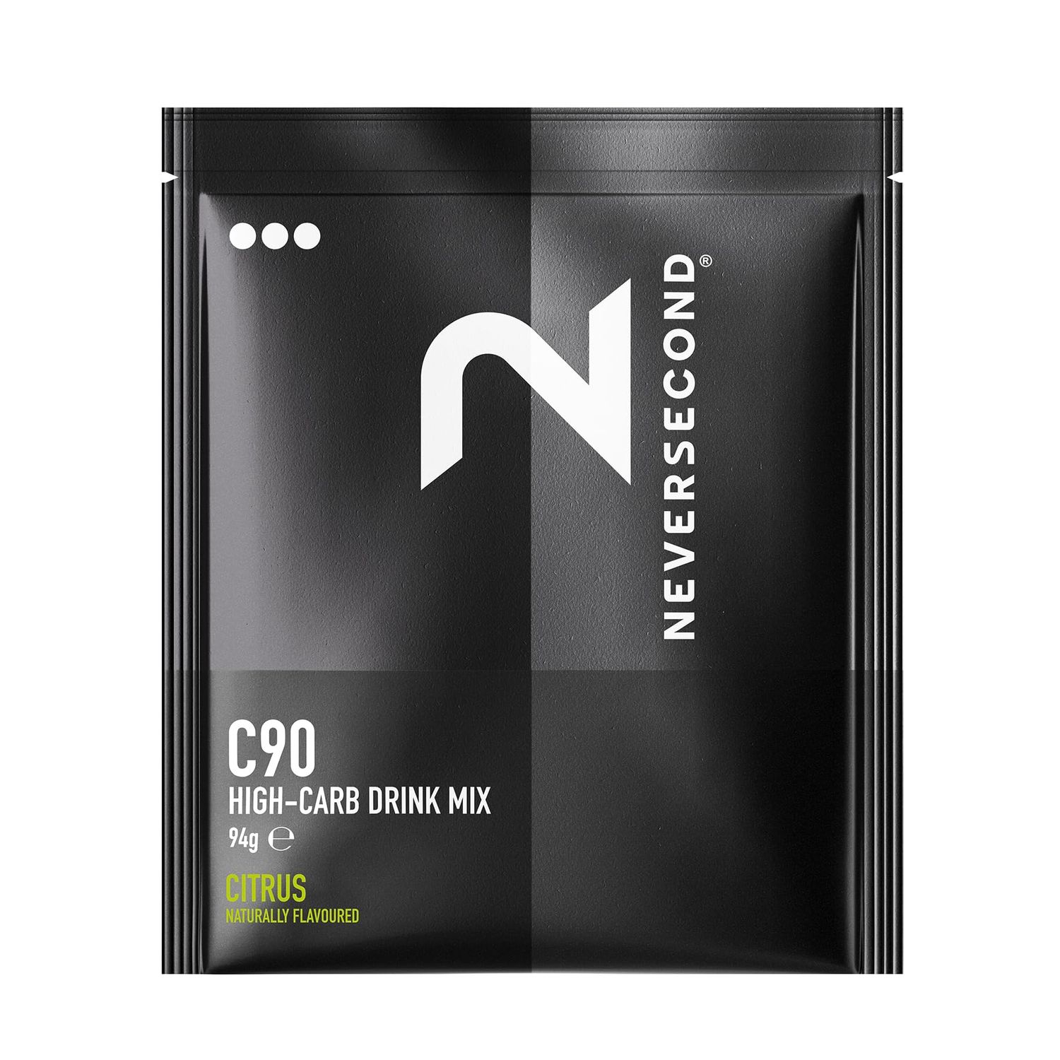 Neversecond C90 High Carb Drink Mix, Hydration &amp; Nutrition Never2 Carb Drink for Triathlons, Ironman &amp; Marathons (Citrus Flavor, 94g, 8 Serving-Count)